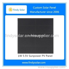 Sunpower Solar Panel 5.5V 1W PET laminated pv panel size 80x80mm