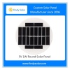 5V Round Solar Panel 1W Mono crystalline diameter 109mm