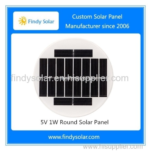 5V Round Solar Panel 1W Mono crystalline diameter 109mm