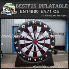 Round inflatable soccer dartboard