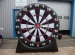 Round inflatable soccer dartboard