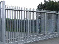 Steel Palisade Gate with Diverse Styles: galvanized/PVC