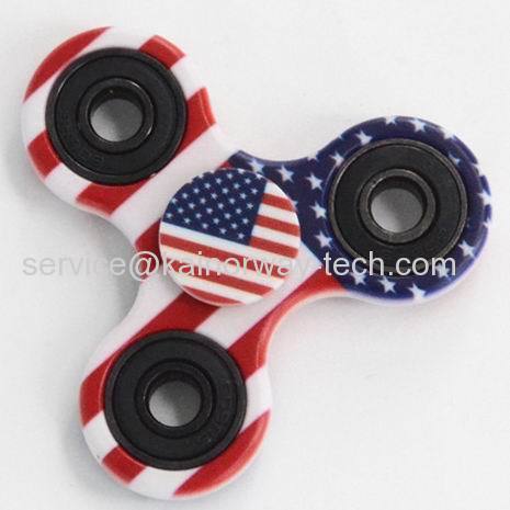 Wholesale Camouflage Fidget Printing Led Light Up Glowing Hand Spinners EDC Finger Desk Focus Toys Gyro Gift