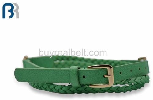 Ladies Double Braided PU Belt