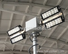 6m Vertical Mount Pneumatic Telescopic Mast Light Tower-4x1000W fold down telescopic mast light tower