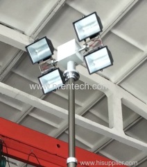 6m Vertical Mount Pneumatic Telescopic Mast Light Tower-4x1000W fold down telescopic mast light tower