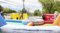 Bungee Run Game inflatable Hungry Hungry Hippos