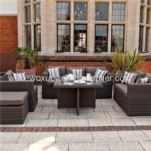 Well Furnir Supplier Of PE Wicker Furniture Of Rattan Wicker Dining Sofas