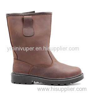 High Cut Nubuck Oil Tanned Leather Upper Single Density PU Outsole Waterproof Construction Boots