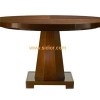 Luxury Dark Round Wood Restaurant Table