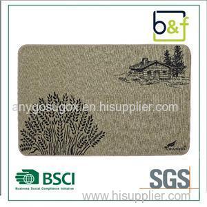 Special Price Environmental Friendly Deer Pattern Customized Print Artificial Jute Mat For United States