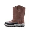 High Cut Anti Hit Split Embossed Leather Upper Pu Outsole Brown Industrial Boots