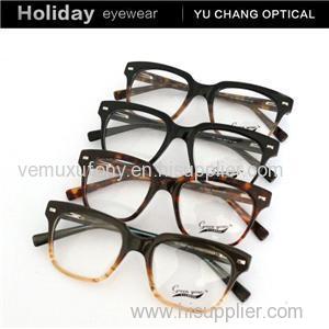 Top Grade Double Layers Acetate Frame Eyewear With Metal Accessories