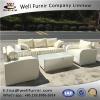 Well Furnir 5 Seater Sofa Set With Cushion In White