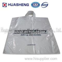 Custom Printed Clear Soft Loop Handle Plastic Shopping Bag