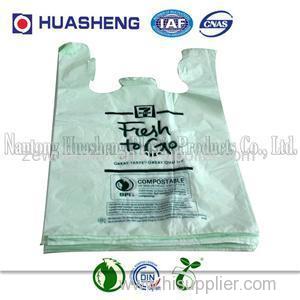 EN13432 And ASTM D6400 Certified Eco Friendly Biodegradable And Compostable T-Shirt Shopping Bag