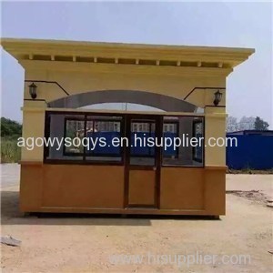 Cost Standard Size Toll Booth Easy Moving Steel Structures Sentry Aluminium Samall House / Sell House