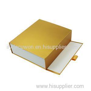 Metallic Gold Color Printed 2MM Grey Cardboard Folding Stacking Gift Packing Boxes