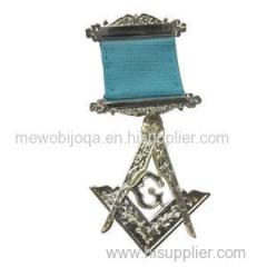 Free And Accepted Masons Medal Jewel With Ribbon
