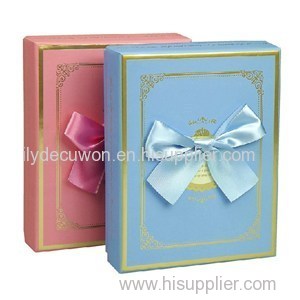 Graceful Pink Printed Custom Pattern Gold Foil Gift Boxes Set With Lids