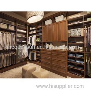 Traditional Solid Wood Armoire Walk In Storage Open Wardrobe