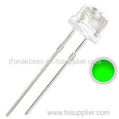 1000pcs Clear 5mm Straw Hat Green LED Emitting Diodes