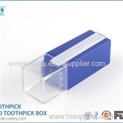 Clear Plastic Toothpick Sticks and Holder