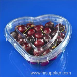 Clear Plastic 450g Heart Shaped Plastic Cherry Fruit Box