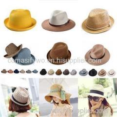 Straw Panama Fashion Wide Brim Hat Fashion Floppy Ladies Dress Hats Wholesale