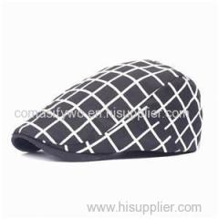 Summer Autumn Sports Cabbie Ivy Flat Caps For Men Women Adjustable Comfortable Peaked Flat Plaid Hat