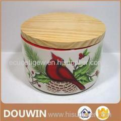 Customized Ceramic Christmas Design Sugar Pot