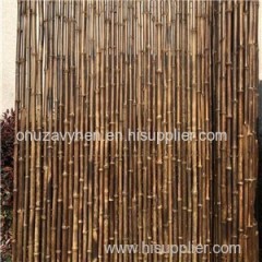 Carbonized Bamboo Fence With Dark Color For Home And Garden Decoration