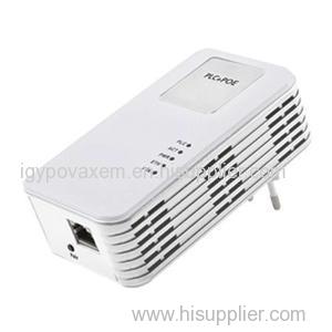 500Mbps HomeplugAV Anti-interference PoE Powerline Ethernet Adapter For 7days 24hours Continuous Video Surveillance