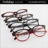 Round Face Acetate Eyeglasses With Metal Nails And Accessories