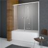 4 Glass Aluminum Frame Sliding Folding Tub Door