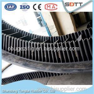 China Mineral Sand Material Conveying Nylon Steep Angle Cleated Sidewall Conveyor Belt S630 With Cheap Price For Sale