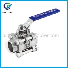 3PC F/F STAINLESS STEEL BALL VALVE