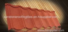 Colorful stone coated metal roof tiles Sunstone roofing tiles factory