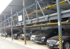 Automated three-storey lift-sliding car parking garage