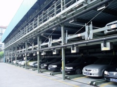 Automated three-storey lift-sliding car parking garage