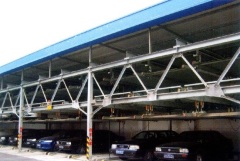 Automated three-storey lift-sliding car parking garage