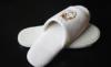 luxury customised velour hotel slipper with embroidery and TPR sole hotel slipper