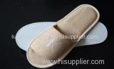 environmental Nature linen spa and hotel slippers cheap hotel slipper and disposable slippers factory