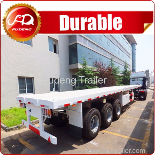 3 Axles Container Flat bed trailer flatbed truck trailer