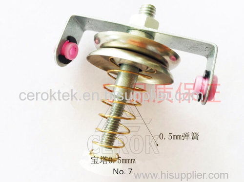 Textile ceramic yarn tensioner brake