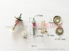 Textile ceramic yarn tensioner brake