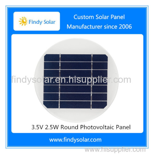 Round Solar Panel 2.5W 3.5V Monocrystalline diameter 170mm
