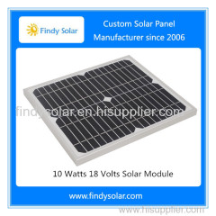 12 Volt Solar Panel 10 Watts Monocrystalline