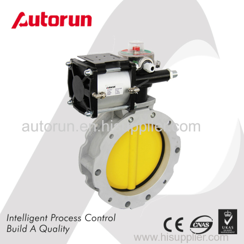 CEMENT/POWDER BUTTERFLY VALVE WITH PNEUMATIC ACTUATOR