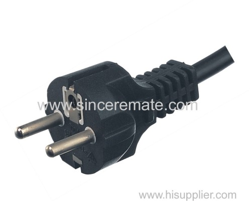 Straight Power Plug VDE APPROVAL